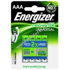 batteria uiversale Energizer Micro AAA Pronta all'uso confezione da 4 pz.