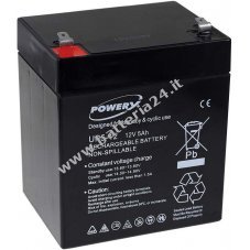 Batteria al Gel di piombo Powery per:APC Back UPS BF350 GR 5Ah 12V