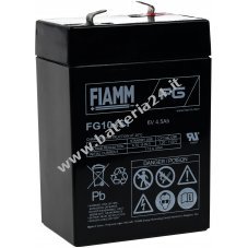Batteria di ricambio Fiamm per veicoli per l'infanzia Peg Perego tipo KB0025 6V 4 5Ah