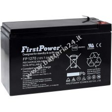 FirstPower acido al piombo  FP1270 VdS compatibile con YUASA tipo NP7 12L