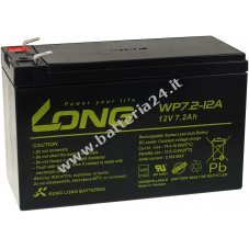 Batteria al piombo Kung Long MP7,2 12B VdS compatibile con YUASA tipo  NP7 12L