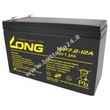 Batteria al piombo KungLong WP7.2 12A Vds