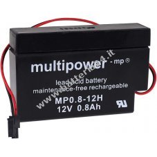 Powery batteria al piombo (multipower) MP0.8 12H per tende da sole Heim & Haus