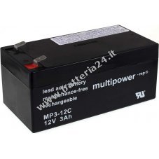 Batteria al piombo Powery (multipower) MP3 12C resistente ad uso ciclico