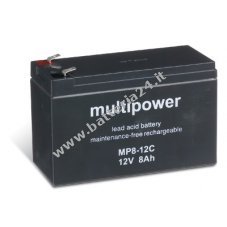 Batteria al piombo Powery (multipower) MP8 12C resistente ad uso ciclico
