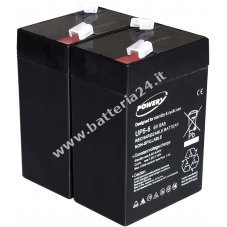 Batteria Powery al Gel di piombo per: Panasonic LC R064R5P 6V 5Ah (sostituisce anche 4Ah 4,5Ah)