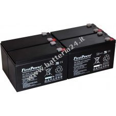 Batteria al gel di piombo FirstPower in sostituzione di Panasonic LC R127R2PG 7Ah 12V