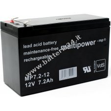 Batteria al piombo Powery (multipower) MP7,2 12 Vds