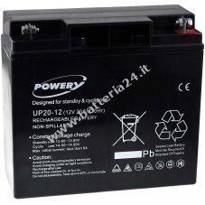 Batteria al gel di piombo PoweryUP20 12 12V 20Ah (sostituisce anche 18Ah)