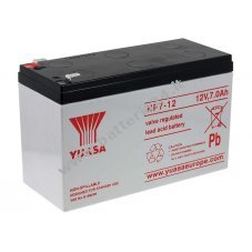 YUASA Batteria ricaricabile da cambio per corrente di emergenza (USV) macchine da pulizia 12V 7Ah
