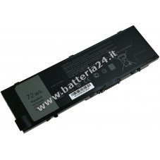 Batteria adatta per Laptop Dell Precisione 15 serie 7510, 17 serie 7710, tipo 0FNY7 a.o.