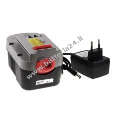 Batteria per utensile Black & Decker Trapano avvitatore HP146F2 Li Ion Caricabatteria inclusa