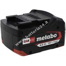 Batteria per seghetto assiale Metabo STA 18 LTX 140 (601405840) 18V Ioni di Litio 4,0Ah originale