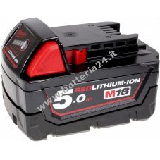 Batteria per trapano combinabile Milwaukee HD18HX 0 5,0Ah originale
