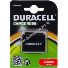 Batteria Duracell per Canon FS10 Flash Memory Camcorder (BP 808)