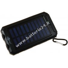 Powerbank Goobay per l'esterno, caricatore ad energia solare compatibile con Sony XZ/XA dotata di funzione torcia tascabile 8,0Ah