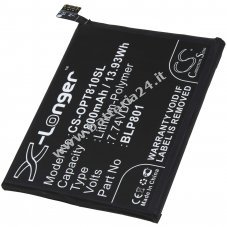 Batteria per smartphone telefono cellulare OnePlus 8T+ 5G KB2003 tipo BLP801