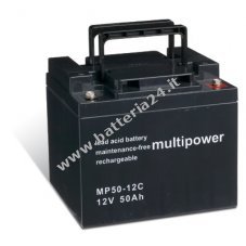 Powery Batteria al piombo (multipower) per sedia a rotelle elettrica Levo LCM 36 amp  ciclo stabile