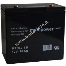 Powery Batteria al piombo (multipower) per sedia a rotelle elettrica Meyra Ortopedia Modello l Lift 1.594 27  ciclo stabile