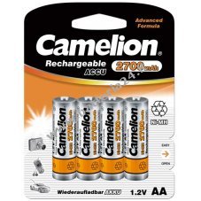 Camelion Batteria ricaricabile mignon AA NiMH pacco da 4