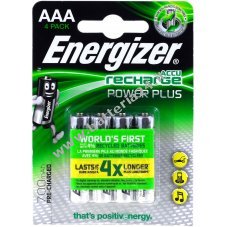 batteria Energizer PowerPlus HR 03 700Ah pronta all'uso   confezione da 4 pz.