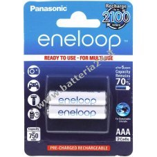 Batteria Panasonic Eneloop AAA 2er Blister (BK 4MCCE/2BE)