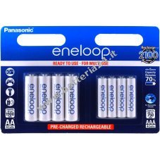 Batteria Panasonic Enelopp AA/AAA BK KJMCCE44E   2 Blister da 4