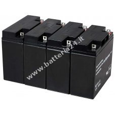 Powery Batteria ricaricabile di ricambio per USV APC Smart UPS XL 2200 Tower/Rack Convertible