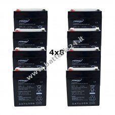 Powery Batteria al piombo gel 12V 6Ah per APC Smart UPS SURT10000RMXLI