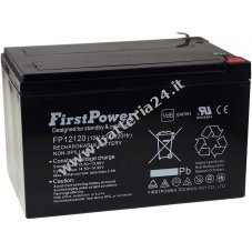 Batteria First Power al Gel di piombo per: impianti ad energia solare, banco elevatoren, macchine per la pulizia 12Ah 12V VdS