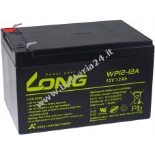 Batteria di ricambio KungLong per impianti di illuminazione di emergenza e impianti di allarme 12V 12Ah