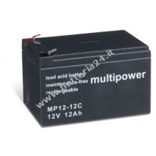 Batteria al piombo Powery (multipower) MP12 12C resistente ad uso ciclico