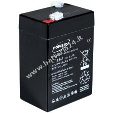 Batteria Powery al gel di piombo 6V 4,5Ah