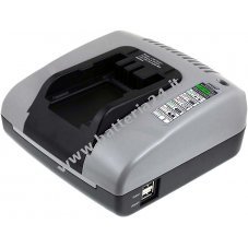 Caricabatteria compatibile con Powery con USB per Trapano avvitatore Black & Decker HP126F2K Firestorm