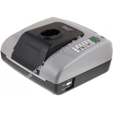 Caricabatteria compatibile con Powery con USB per Makita Tipo BL7010