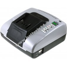 Caricabatteria compatibile con Powery con USB per Cordless fillet weld grinder Metabo KNS 18 LTX 150