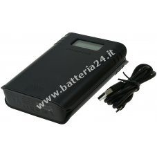 Caricabatteria Nitecore F4 per 4 batteria agli ioni di litio (tipo 18650) con funzione di power bank 2 uscite USB