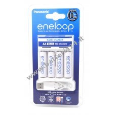 USB Caricabattere Panasonic eneloop BQ CC61USB incl. 4 batteria x AA eneloop 1,9Ah e Micro cavo USB