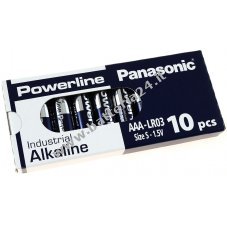 Panasonic Powerline Industrial Alkaline AAA LR03AD LR03 1,5V confezione da 10