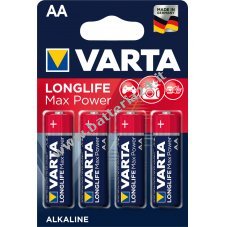 Varta Max Tech Alkaline MN1500 confezione da 4 pz.