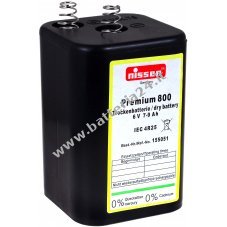 Batteria a blocco Nissen 4R25 6V Premium800