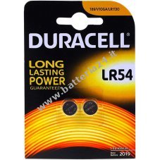 Duracell Piletta modello LR54 Blister doppio