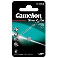 Camelion color argento  cellula a bottone in oxide  SR41 / SR41W / G3 / 392 / LR41 / 192 confezione singola