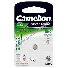 Camelion color argento  cellula a bottone in oxide  SR60/SR60W / G1 / LR621 / 364 / SR621 / 164 confezione singola