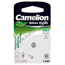 cellula a bottone Camelion, batteria per orologi SR63 / SR63W / G0 / 379 / 379S / SR521 confezione singola
