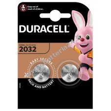 cellula a bottone al litio Duracell CR2032 DL2032 ED2026 blister da 2