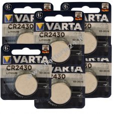 6x batteria a bottone al litio Varta Electronic CR2430 3V 1 blister