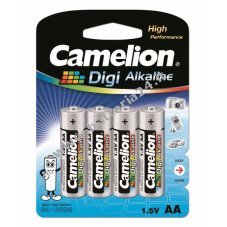 Batteria Camelion Digi alcalina LR6 Mignon AA per fotocamere digitali confezione da 4