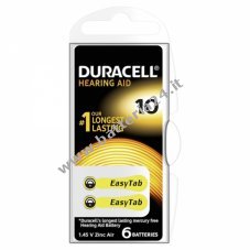 Duracell Pila per apparecchio acustico DA10 Blister da 6