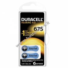 Duracell Pila per apparecchio acustico V675AT Blister da 6